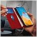 Custodia Huawei P40 Pro Portafoglio Supporto Video Cover Soft Touch Rosso - Foto miniatura 3