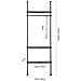 Cabina Armadio Componibile Armadio Appendiabiti Altezza Regolabile: 200~270 Cm, lunghezza: 52-80 Cm Nero Kls07-sch - Foto miniatura 2