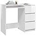 Scrivania Bianco Lucido 90x45x76 cm in Legno Multistrato - Foto miniatura 3