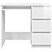 Scrivania Bianco Lucido 90x45x76 cm in Legno Multistrato - Foto miniatura 5