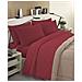 Completo Lenzuola Invernale Felpate In Flanella Anti-pilling 100% Cotone Tinta Unita Matrimoniale Bordeaux - Foto miniatura 1