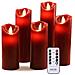 Led Candele Batteria Candele Rosse H (5.5 6 6.5 7 8) D 2.2 Telecomando Decorazione Regalo Partito - Foto miniatura 1