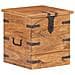 Baule 40x40x40 Cm In Legno Massello Di Acacia - Foto miniatura 1