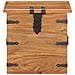 Baule 40x40x40 Cm In Legno Massello Di Acacia - Foto miniatura 5