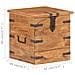 Baule 40x40x40 Cm In Legno Massello Di Acacia - Foto miniatura 8