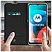 Custodia Per Motorola Moto E7 Portacarte Funzione Supporto Nero Nero - Foto miniatura 2