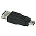 USB 2.0 AF / mini-5pM USB 2.0-A F mini-5p USB 2.0 M Nero cavo di interfaccia e adattatore - Foto miniatura 1