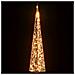 Cono Di Luce Led Decorativo Acrilico Bianco Caldo 90 Cm - Foto miniatura 7