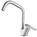 Miscelatore Lavello Bocca Alta Finitura Acciaio Spazzolato Con Risparmio Acqua - Serie Allen - Foto miniatura 1