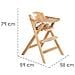 Seggiolone pieghevole - Seggiolone per neonati e bambini - Legno naturale - Foto miniatura 4