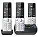 COMFORT 500A Trio Telefono analogico /DECT Identificatore di chiamata Nero, Argento - Foto miniatura 10