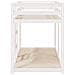 Letto A Castello Bianco 75x190 Cm In Legno Massello Di Pino - Foto miniatura 7