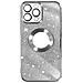 Cover Per Iphone 12 Pro Max Glitter Amovibile Silicone Protecam Spark Argento - Foto miniatura 1