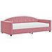 Divano Letto Con Materasso Rosa 90x200 Cm In Velluto - Foto miniatura 1