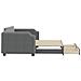 Divano Letto Estraibile Cassetti Grigio Scuro 90x190cm Tessuto - Foto miniatura 3