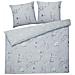 Set Copripiumino In Cotone Satinato A Fiori Azzurro Chiaro 240 X 220 Cm Evergreen - Foto miniatura 4