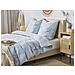 Set Copripiumino In Cotone Satinato A Fiori Azzurro Chiaro 240 X 220 Cm Evergreen - Foto miniatura 1