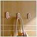 Ganci A Muro Appendiabiti Per Bagno Cucina Confezione Da 4 Beige - Foto miniatura 3