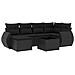 Set Divani Da Giardino Con Cuscini 7pz Nero Polyrattan - Foto miniatura 1