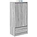 Armadio con Cassetto Grigio Sonoma 55,5x34x119,5 cm Truciolato - Foto miniatura 6