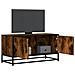 Mobile Tv Rovere Fumo 80x34,5x40 Cm Legno Multistrato E Metallo - Foto miniatura 1