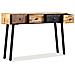 Tavolo Consolle In Legno Massello Di Teak 120x30x76 Cm - Foto miniatura 5