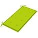 Panca Da Giardino Con Cuscino Verde Brillante 112 Cm Legno Teak - Foto miniatura 5