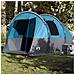 Tenda da Campeggio a Tunnel per 4 Persone Blu Impermeabile - Foto miniatura 1