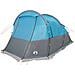 Tenda da Campeggio a Tunnel per 4 Persone Blu Impermeabile - Foto miniatura 4