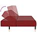 Divano Letto a 2 Posti Rosso Vino in Velluto - Foto miniatura 7