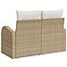 Divano da Giardino 2 Posti con Magazzino e Cuscini in Polyrattan Beige - Foto miniatura 1
