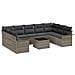 Set di Divani da Giardino 9 Pezzi con Cuscini Rattan Poliestere Nero, Divano da Giardino a Due Posti con Ripostiglio e Cuscini Rattan Poliestere Grigio - Foto miniatura 1