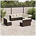 Set Divani da Giardino 11 pz con Cuscini Polyrattan Marrone - Foto miniatura 2