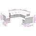 Set Divani da Giardino 11 pz con Cuscini Polyrattan Marrone - Foto miniatura 3