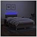 Letto a Molle con Materasso e LED Tortora 120x190 cm in Tessuto - Foto miniatura 5