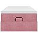 Struttura Letto Pouf con Materasso Rosa 90x200 cm in Velluto - Foto miniatura 7