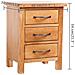 Comodino Con 3 Cassetti 40x30x54 Cm In Legno Massello Di Rovere - Foto miniatura 5
