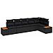 Set Divano da Giardino 6 pcs Nero 319 x 154 x 85 cm Poly Rattan - Foto miniatura 1
