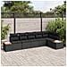 Set Divano da Giardino 6 pcs Nero 319 x 154 x 85 cm Poly Rattan - Foto miniatura 2