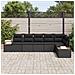 Set Divano da Giardino 6 pcs Nero 319 x 154 x 85 cm Poly Rattan - Foto miniatura 3
