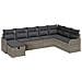 Set Divano da Giardino con cuscino 8 pcs Grigio Poly Rattan - Foto miniatura 1