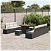 Set Divano da Giardino con cuscino 10 pcs Nero Poly Rattan - Foto miniatura 3