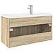 Mobile da Bagno con Lavabo Integrato Rovere Sonoma - Foto miniatura 8