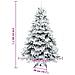 Albero di Natale Artificiale Snodato Foderato di Neve Bianco - Foto miniatura 9