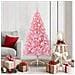 Albero di Natale artificiale con luci integrate Rosa 150 cm PVC - Foto miniatura 2