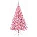 Albero di Natale artificiale con luci integrate Rosa 150 cm PVC - Foto miniatura 4
