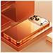 Custodia Bumper Arancione In Lega Di Alluminio Compatibile Con Iphone 17 Pro Max - Chiusura Magnetica E Retro Trasparente - Foto miniatura 5