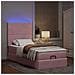 Struttura Letto Pouf con Materassi Rosa 80x200 cm Velluto - Foto miniatura 3