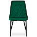 IMOLA Sedia moderna in velluto verde scuro per soggiorno x2 - Foto miniatura 3