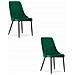 IMOLA Sedia moderna in velluto verde scuro per soggiorno x2 - Foto miniatura 1